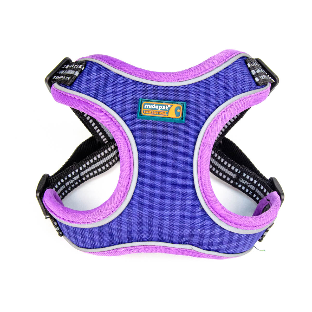 Cute Plaid Step in Dog Harness for Small Dogs