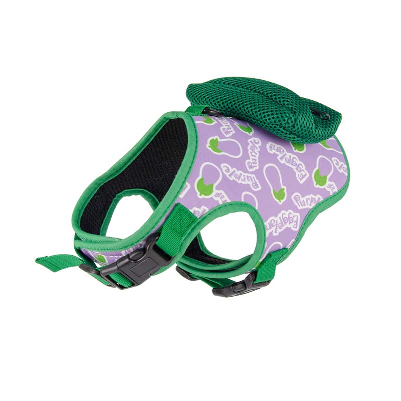 Cute Vegetable Dog Harenss With Poop Bag Holder