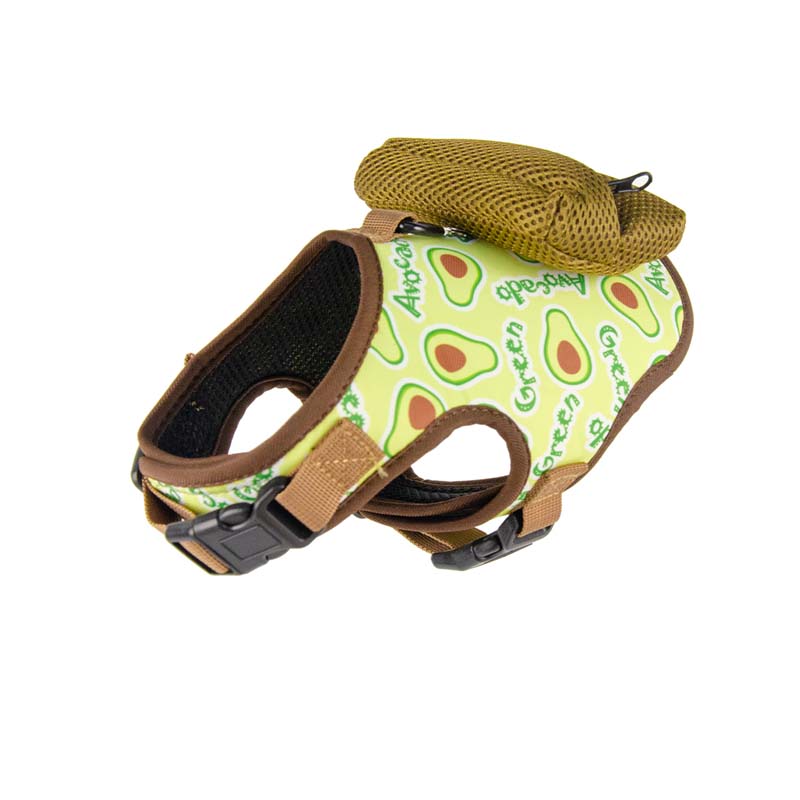 Cute Vegetable Dog Harenss With Poop Bag Holder