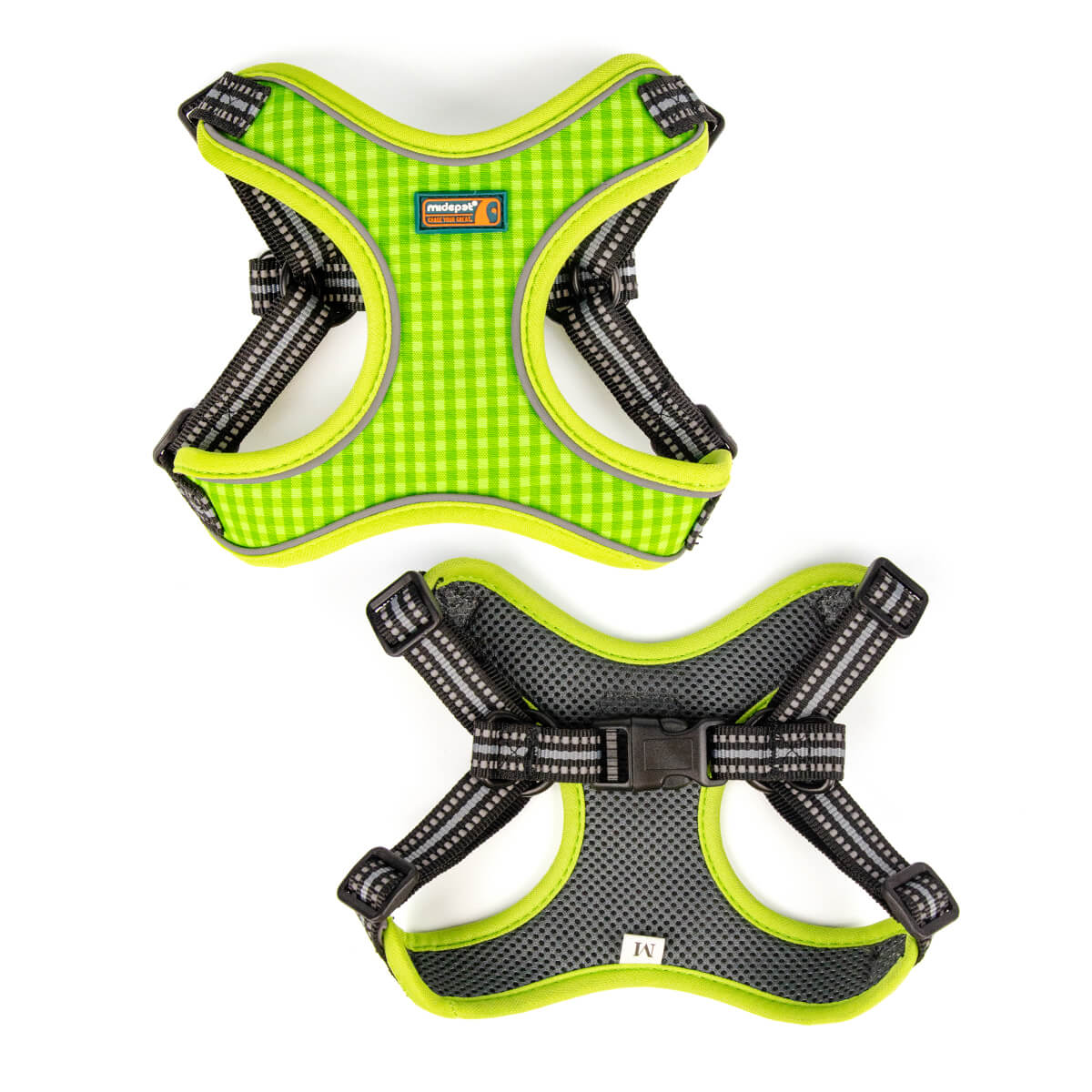 Cute Plaid Step in Dog Harness for Small Dogs