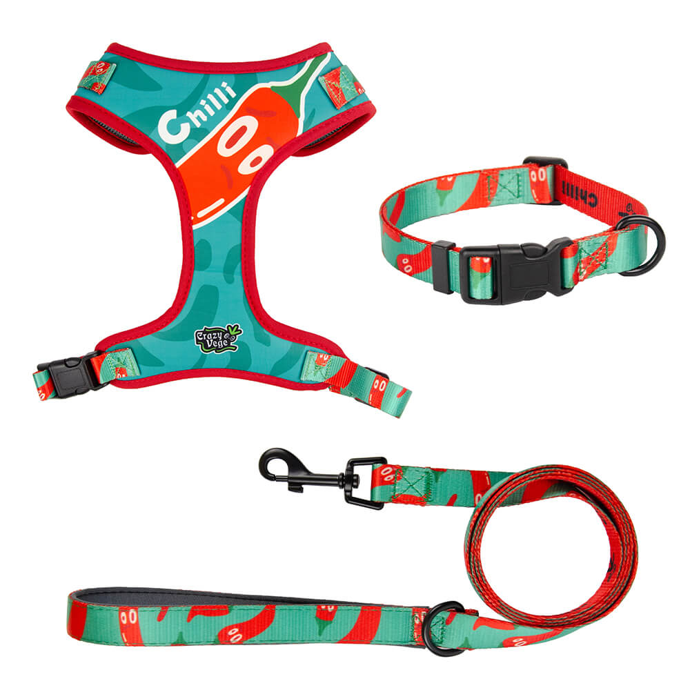 Designer Adjustable Dog Harness Set