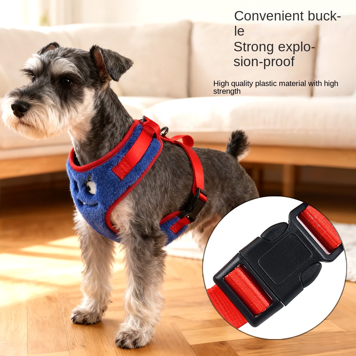 Rabbit Plush Dog Harness | Dopamine Color & Embroidery | 4-Color Options