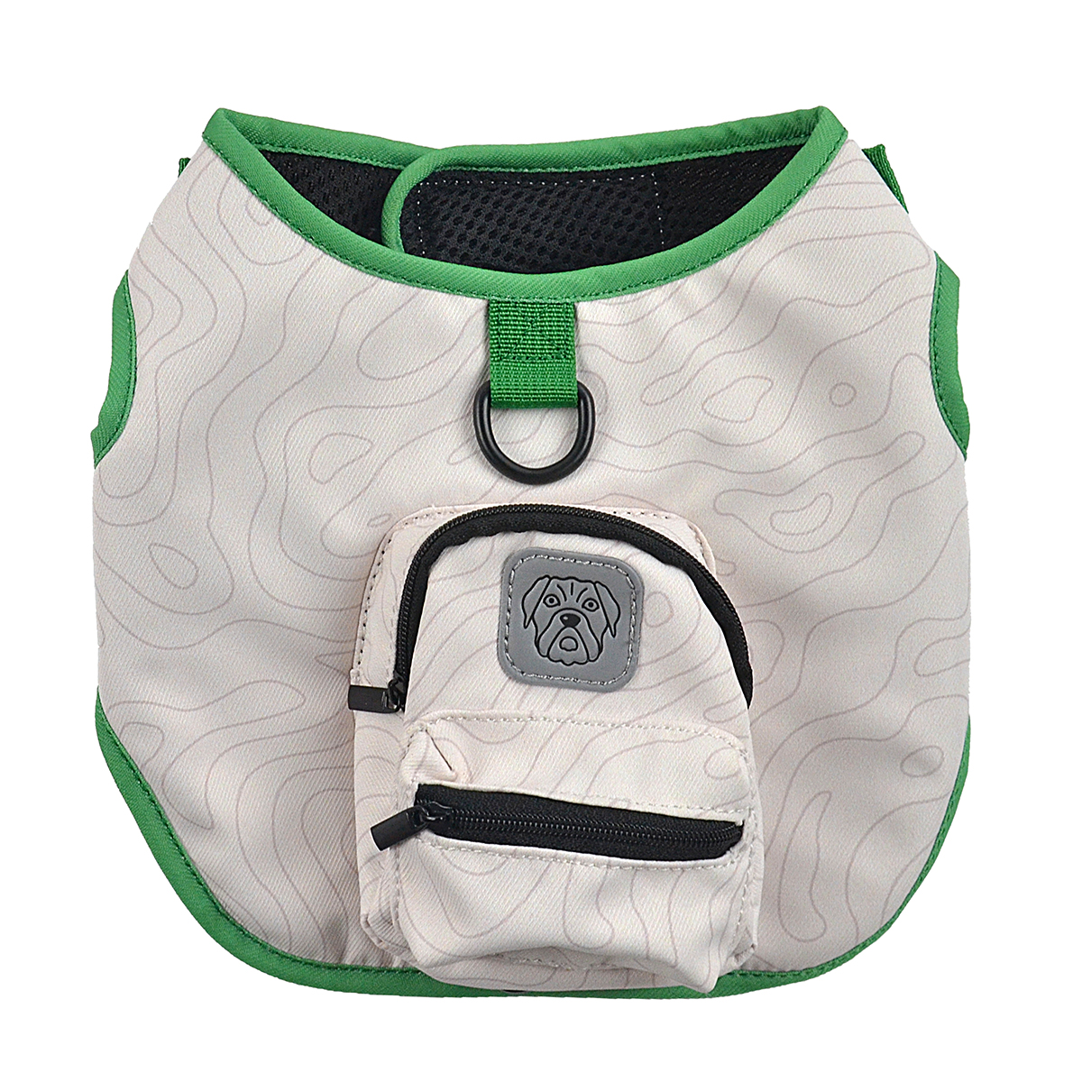 X-Style Round Tail Harness with Storage Bag | Textured Fabric | Pet Walking Gear