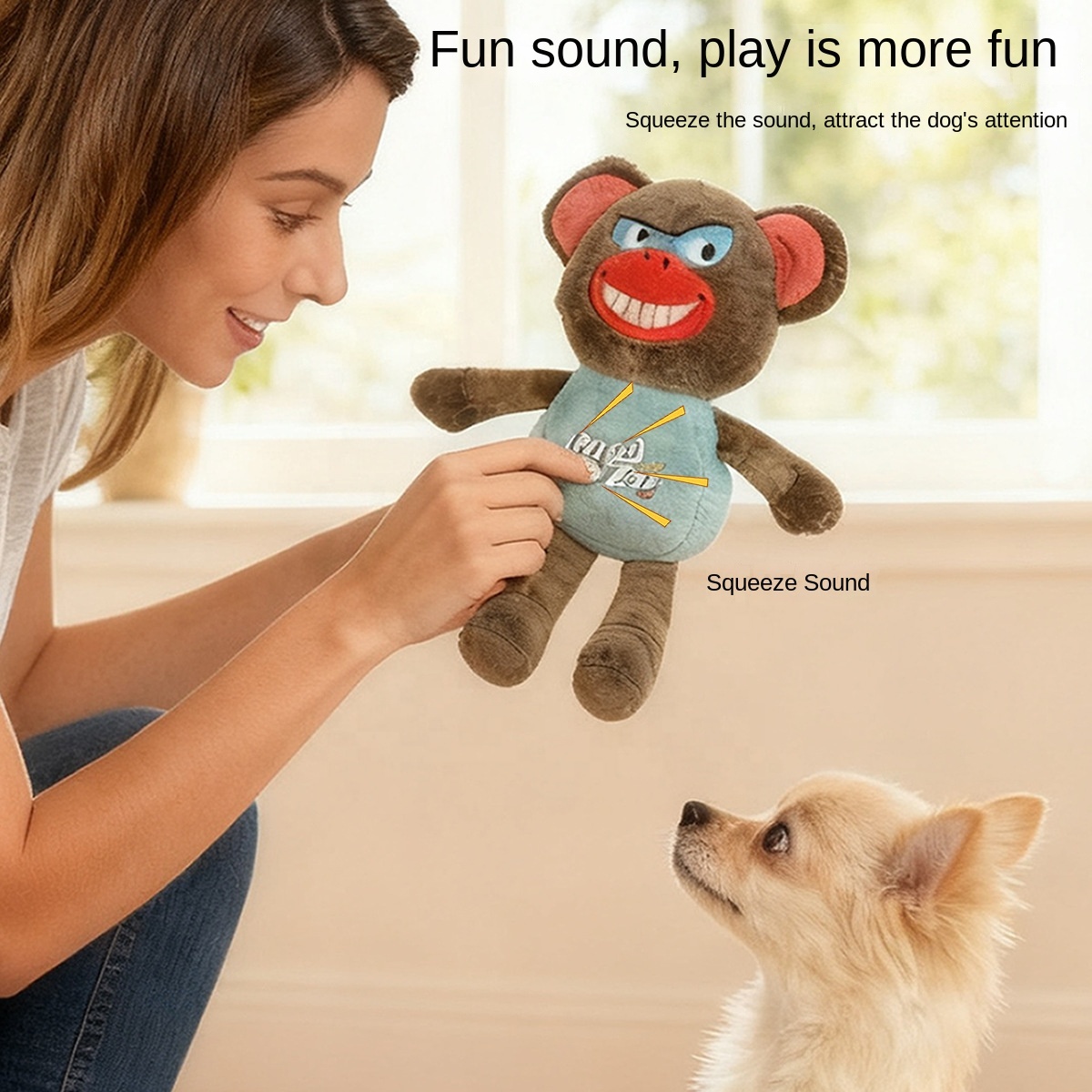 Wild Planet Series Plush Toys for Pets | Squeaky & Dopamine Color Designs