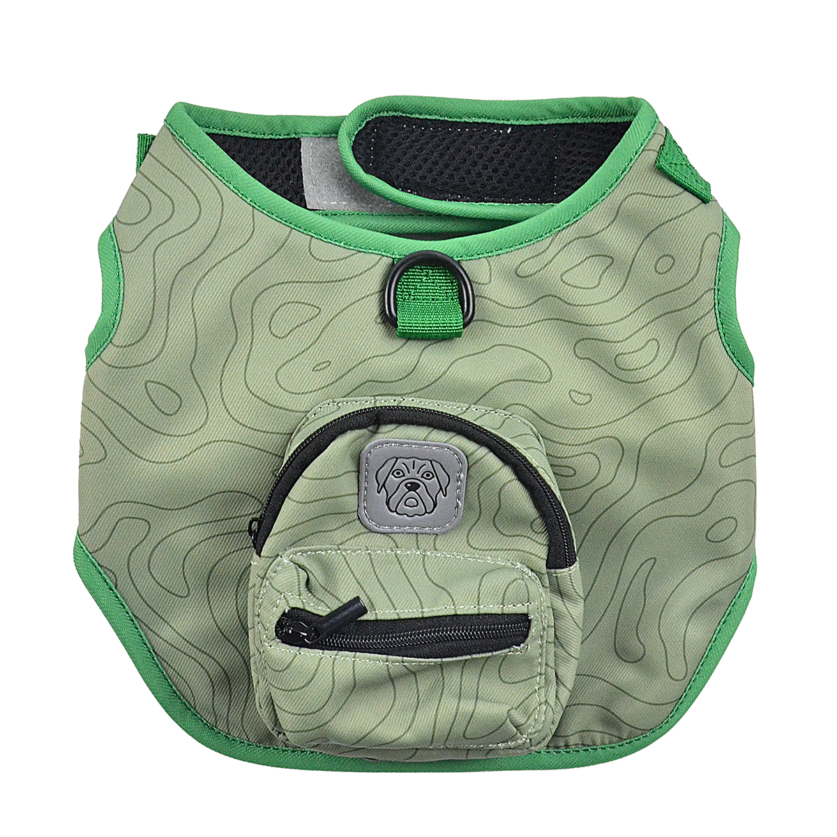 X-Style Round Tail Harness with Storage Bag | Textured Fabric | Pet Walking Gear