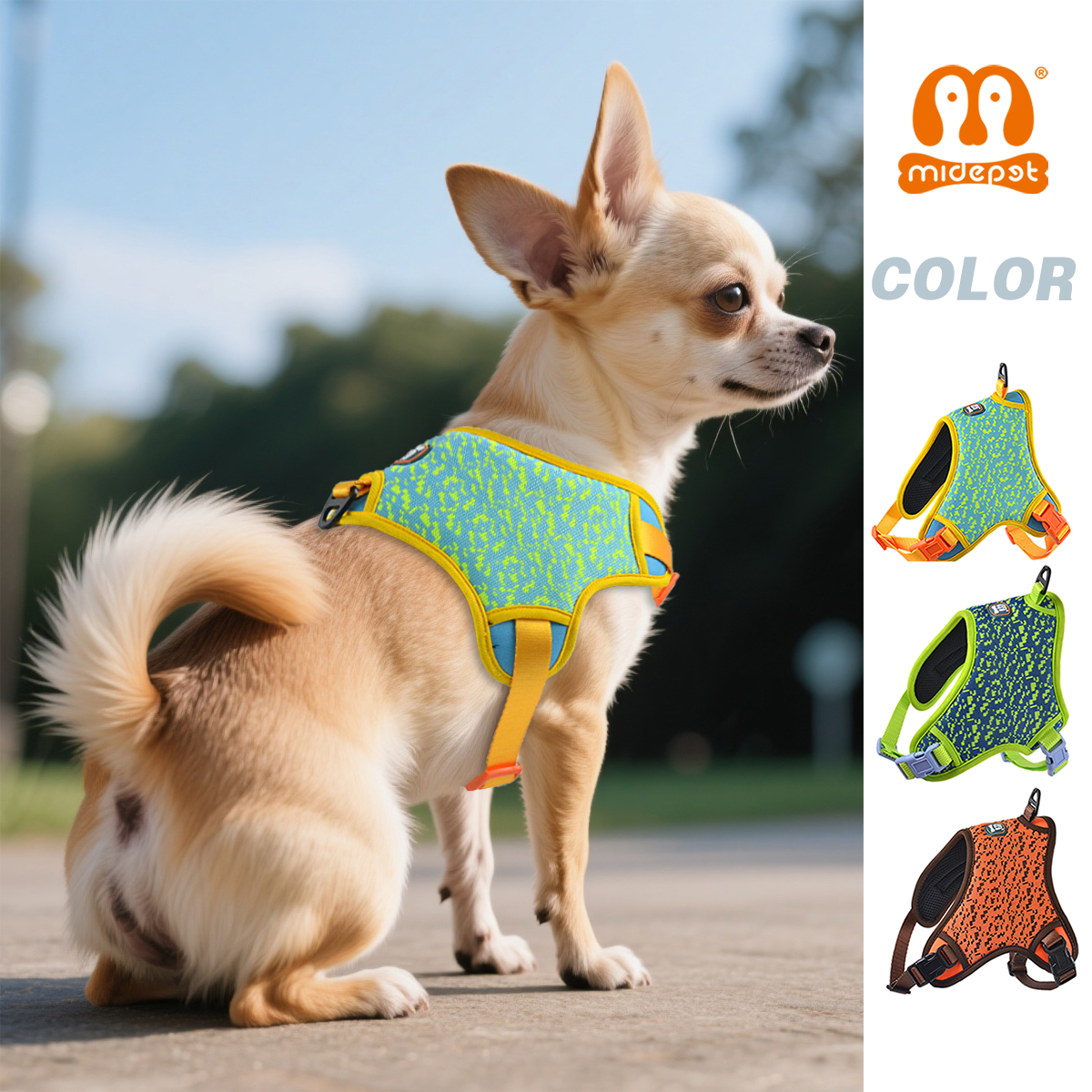 K10 Breathable Dog Harness | Multi-Adjustable | 3-Color Options