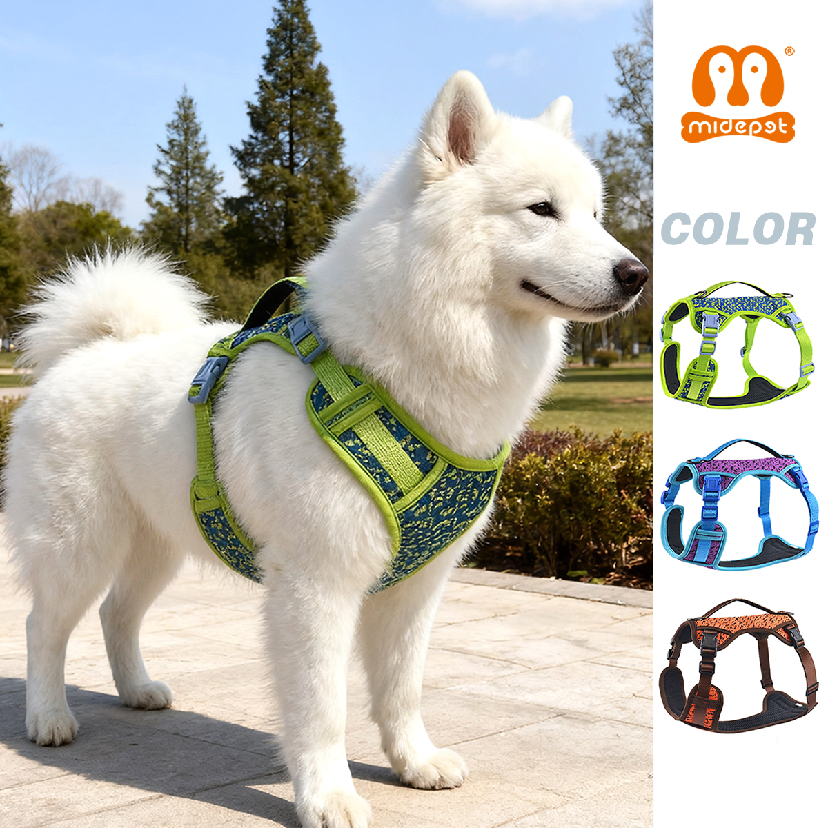 Breathable Mesh Dog Harness | 3-Color Options | Adjustable Pet Vest