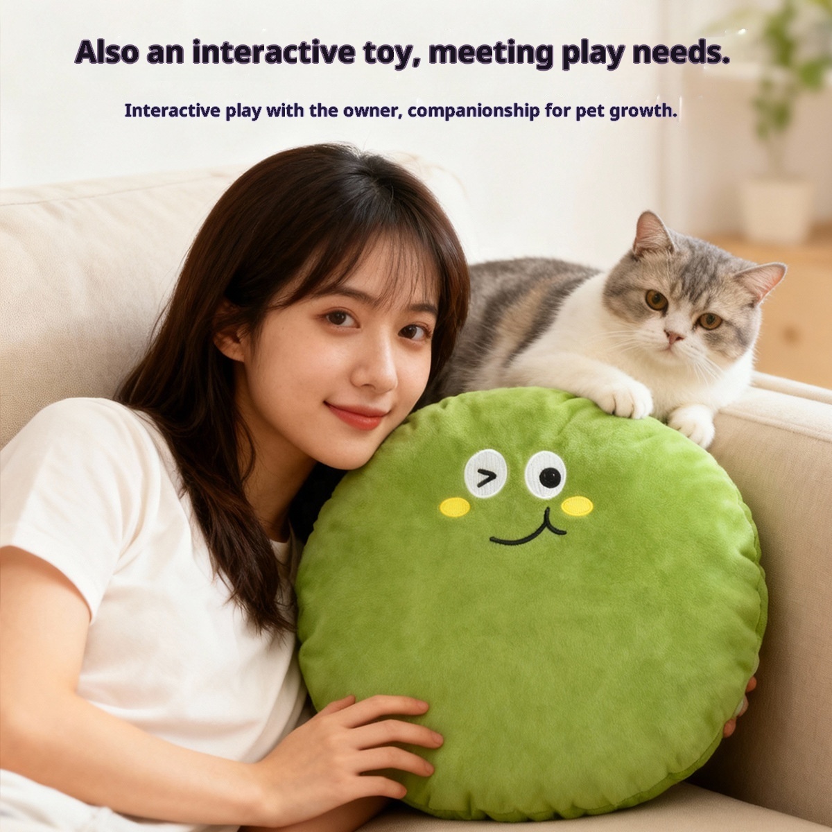 Cute Expression Plush Pet Cushion | Soft Comfort Bed | Wholesale Pet Supplies