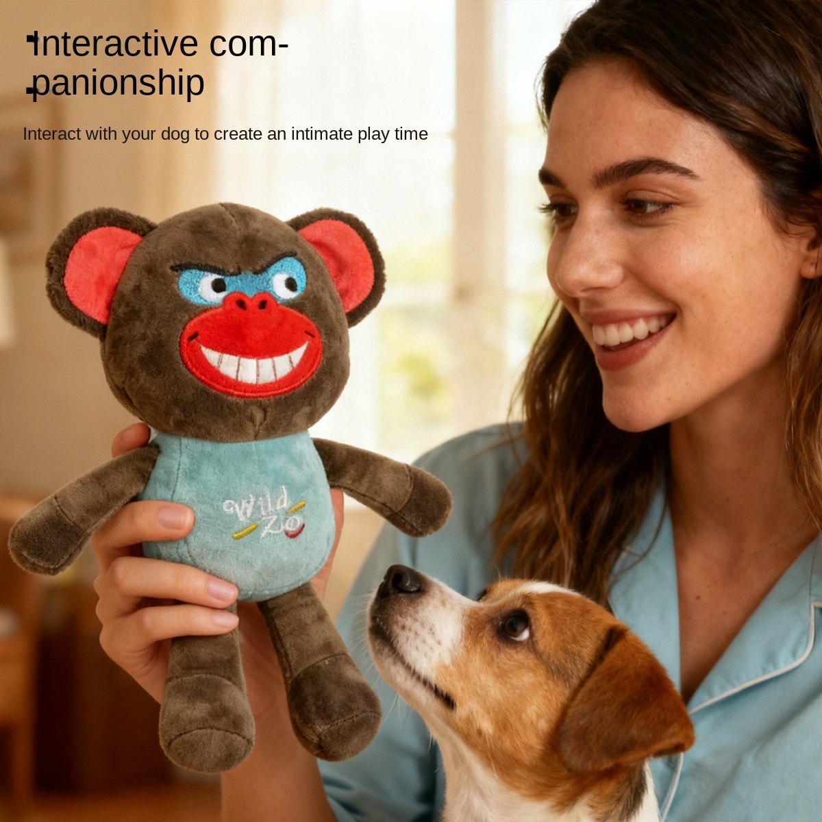 Wild Planet Series Plush Toys for Pets | Squeaky & Dopamine Color Designs