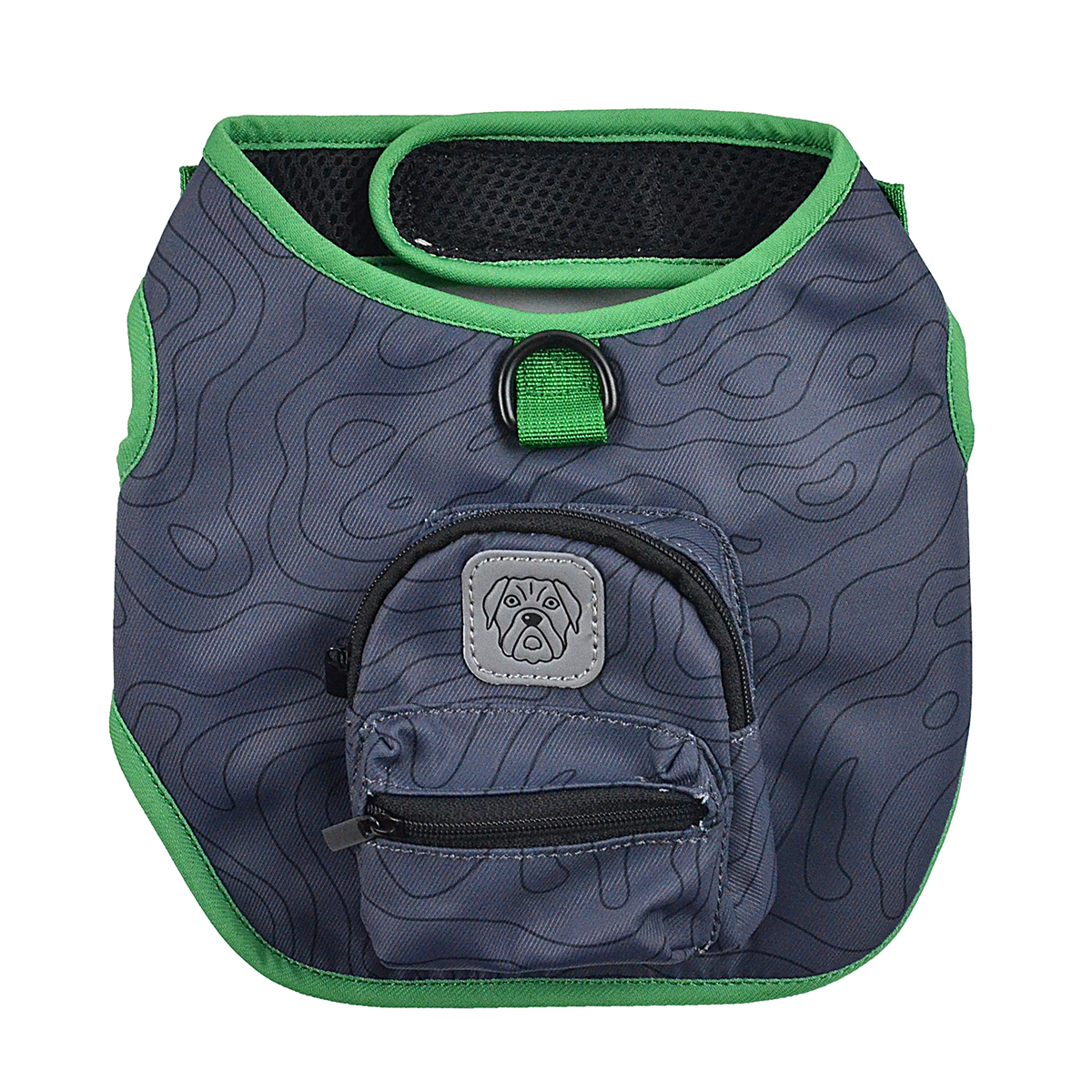 X-Style Round Tail Harness with Storage Bag | Textured Fabric | Pet Walking Gear