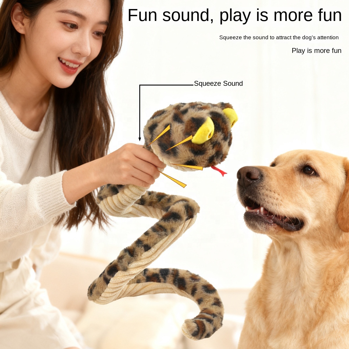 Fun Squeaky Snake Plush Toy for Dogs | Bulk Wholesale