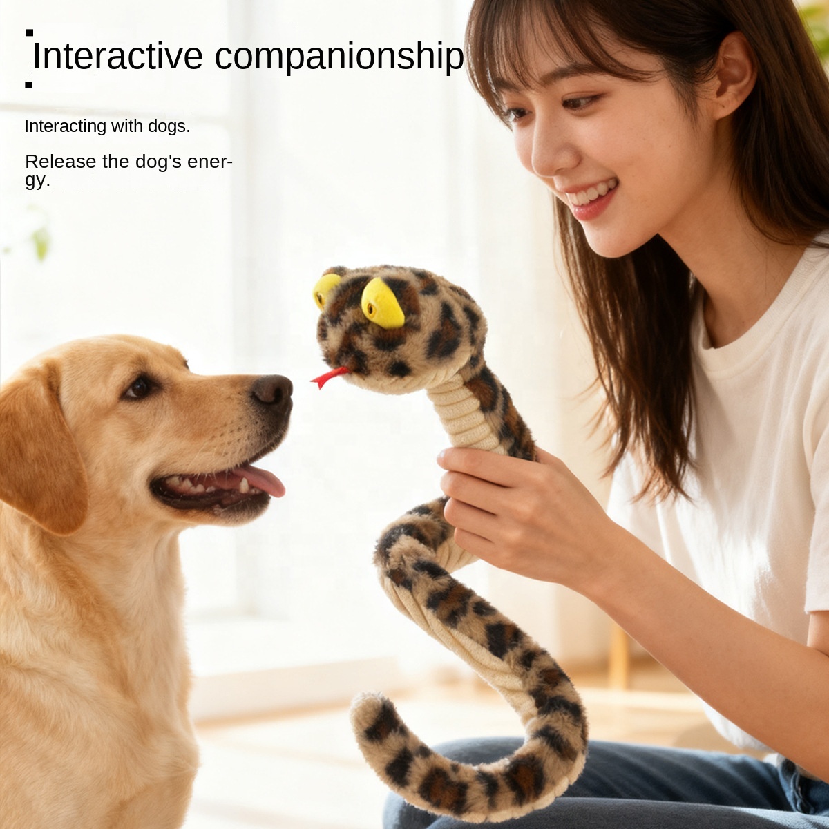 Fun Squeaky Snake Plush Toy for Dogs | Bulk Wholesale