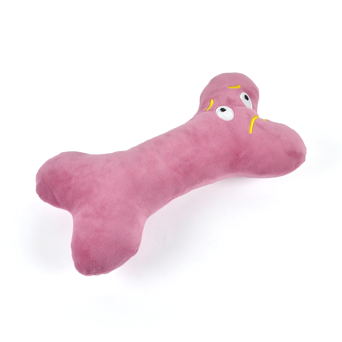 Dopamine Color Bone Plush Toy for Dogs | Squeaky & Embroidery Design