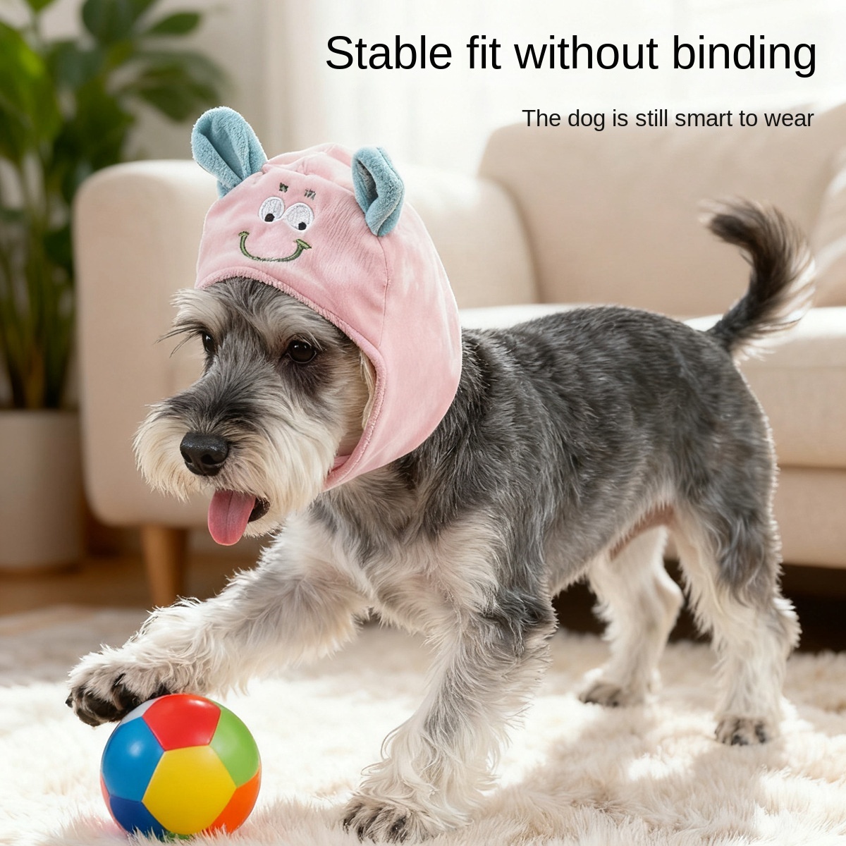 Cute Plush Pet Hat | 6 Color Options | Cartoon Expression Design