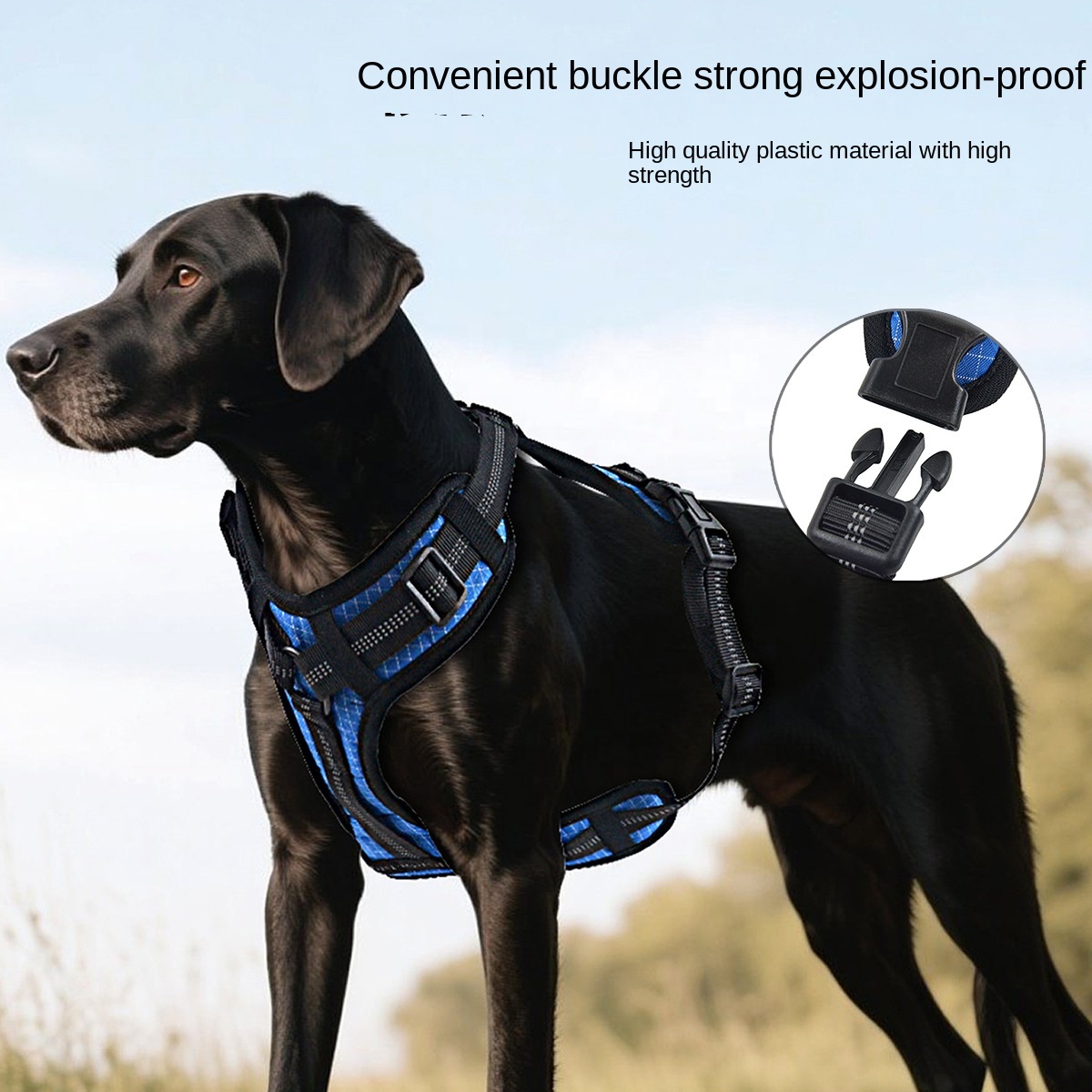 Waterproof Grid Dog Harness | Reflective & Anti-Burst | 3 Colors Available