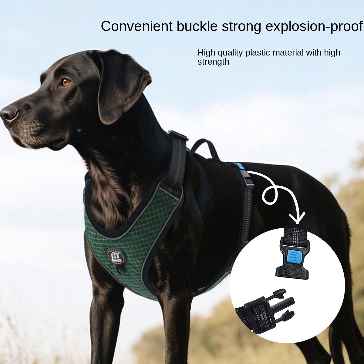 Reflective Waterproof Dog Harness | Anti-Burst Grid Design | Safety Pet Vest