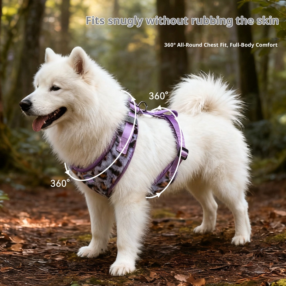 Leopard Print Rabbit Plush Dog Harness | Fashion Pet Vest | Bulk Wholesale