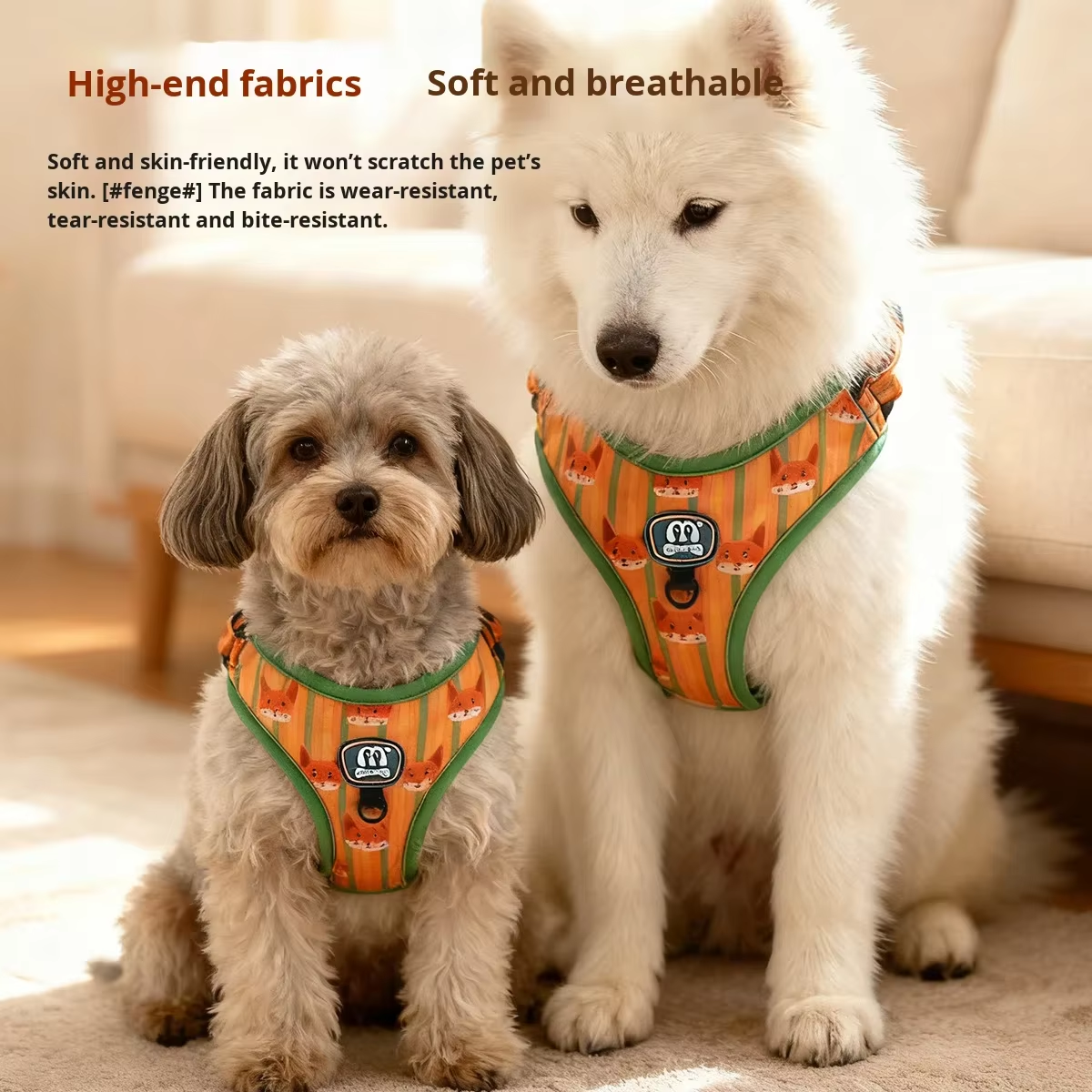 Designer Animal Print Dog Harness | Full Pattern Polyester | 4-Color Options