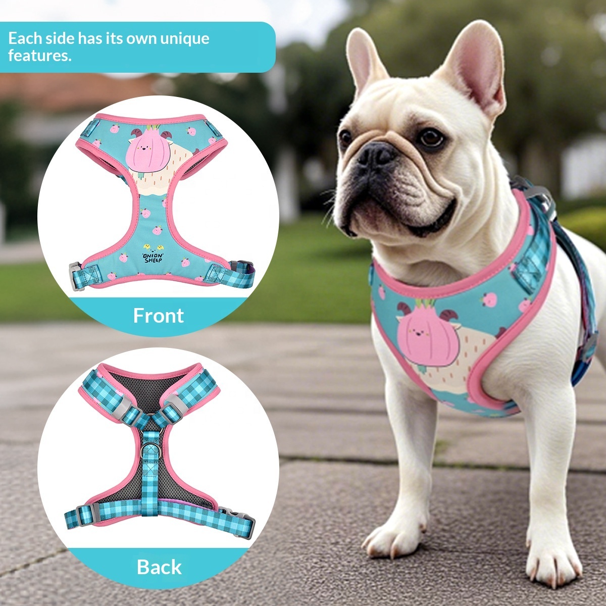 Soft & Cute Pet Harness with Playful Prints | Plush Adjustable Vest