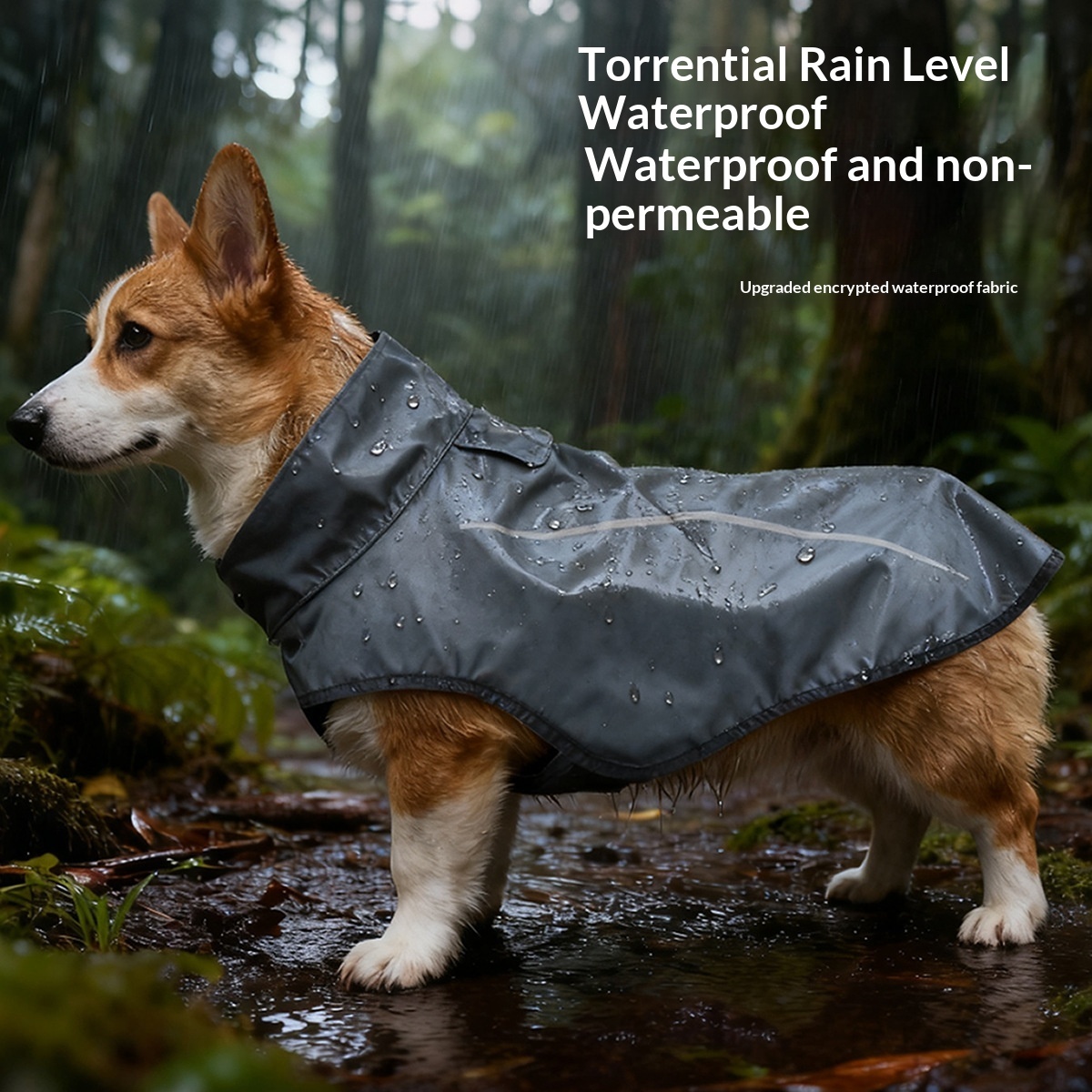 Reflective Waterproof Pet Raincoat | Quick-Dry & Anti-Penetration | Bulk Wholesale