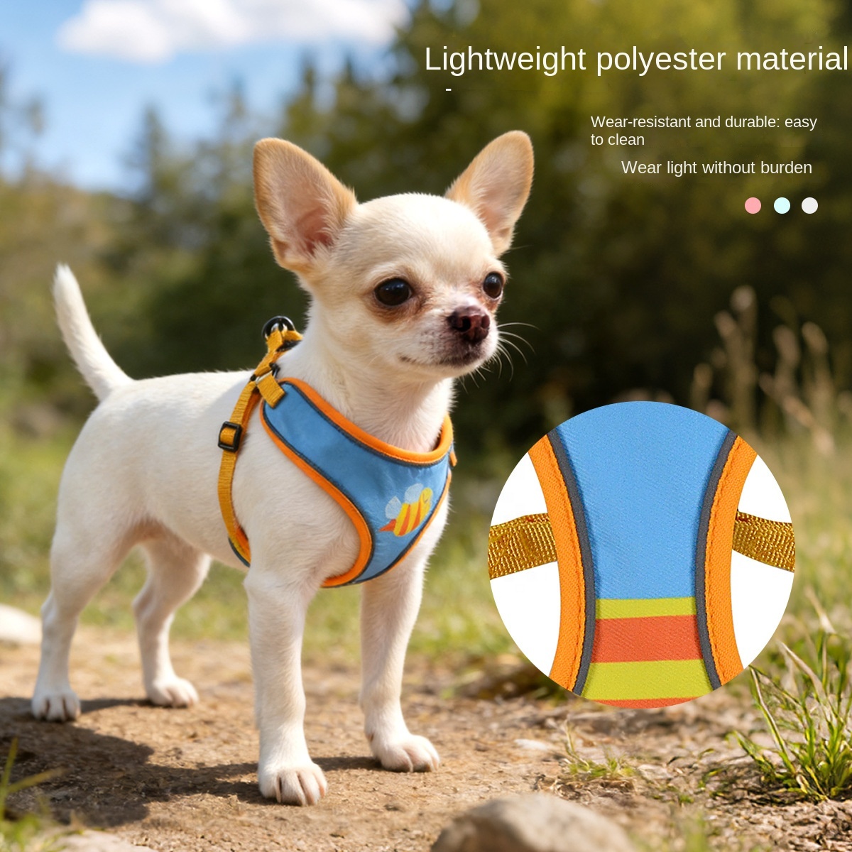 Animal Print Dog Harness | Polyester Fashion Vest | Lightweight & Adjustable