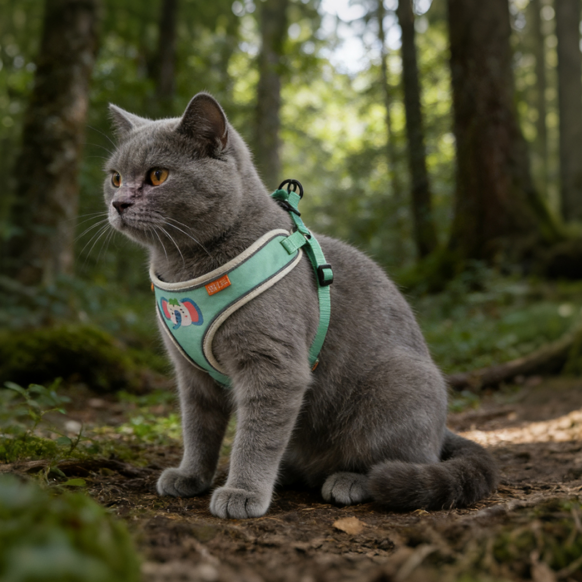 Animal Print Dog Harness | Polyester Fashion Vest | Lightweight & Adjustable