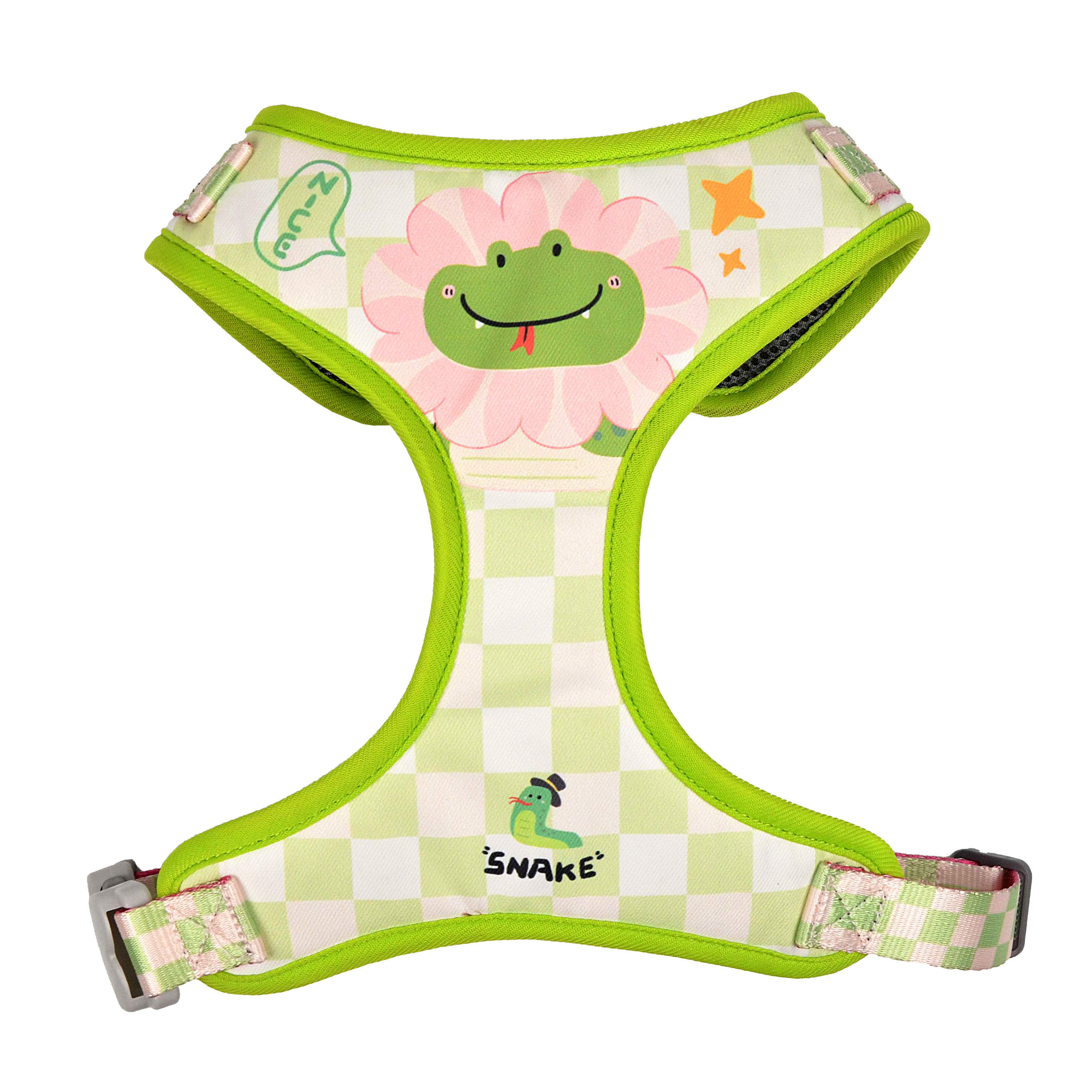 Soft & Cute Pet Harness with Playful Prints | Plush Adjustable Vest