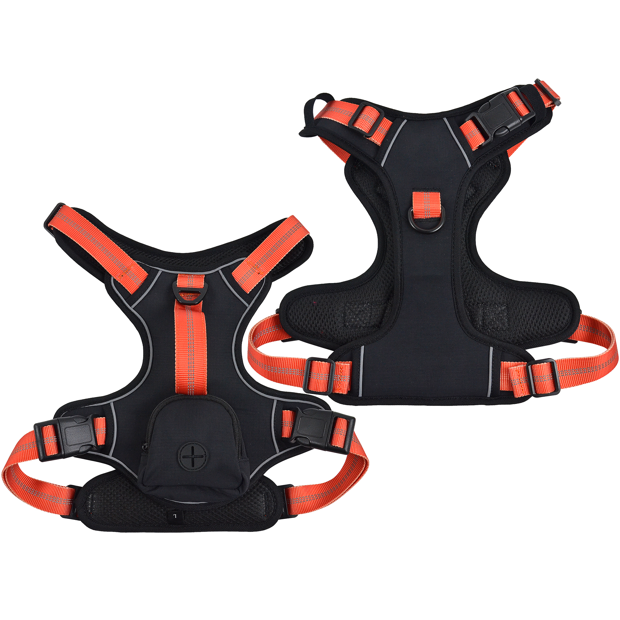 Multi-Function Dog Harness with Storage Bag & Handle | Reflective & Anti-Pull