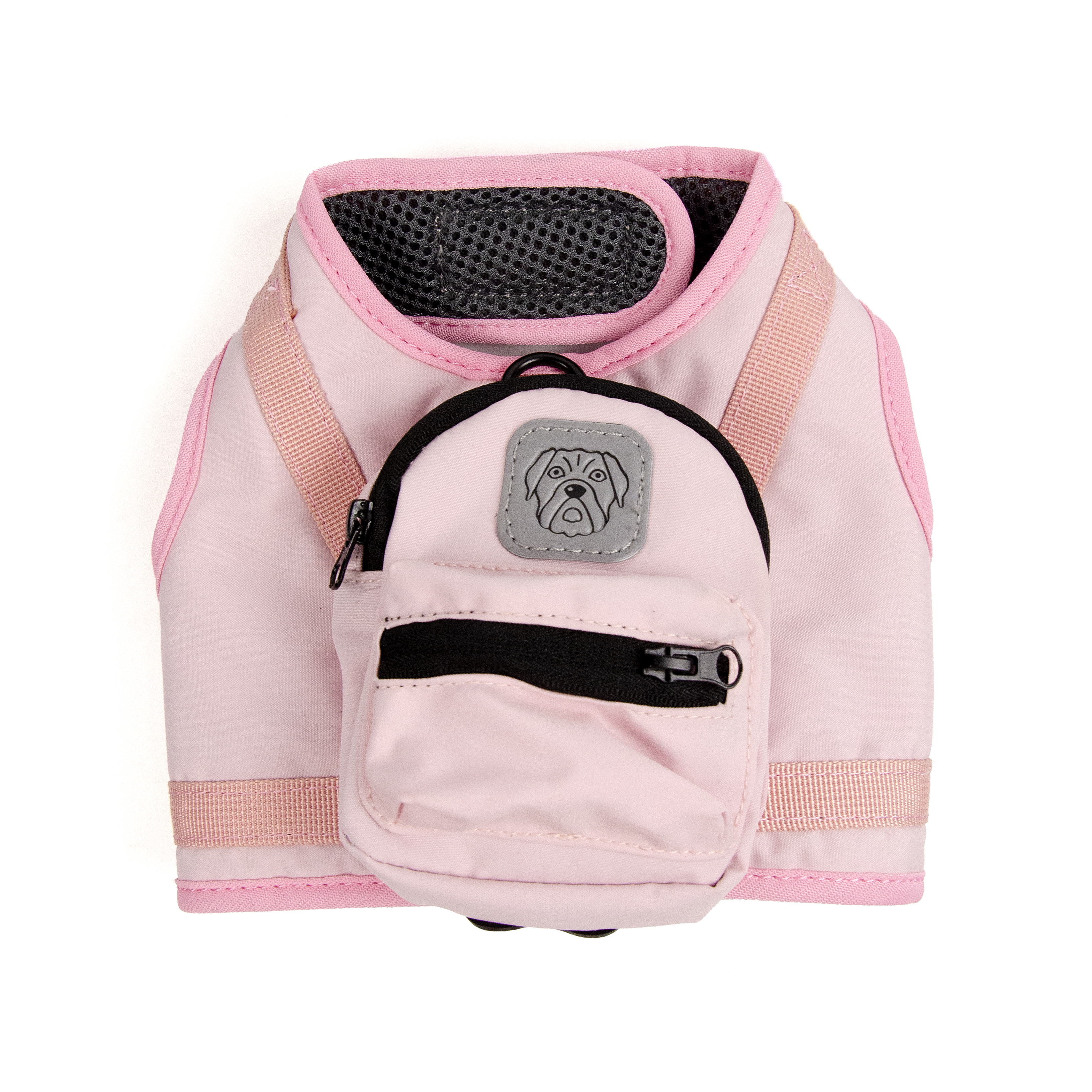 Solid Color Dog Harness with Storage Pouch | Polyester Material | Utility Pet Vest