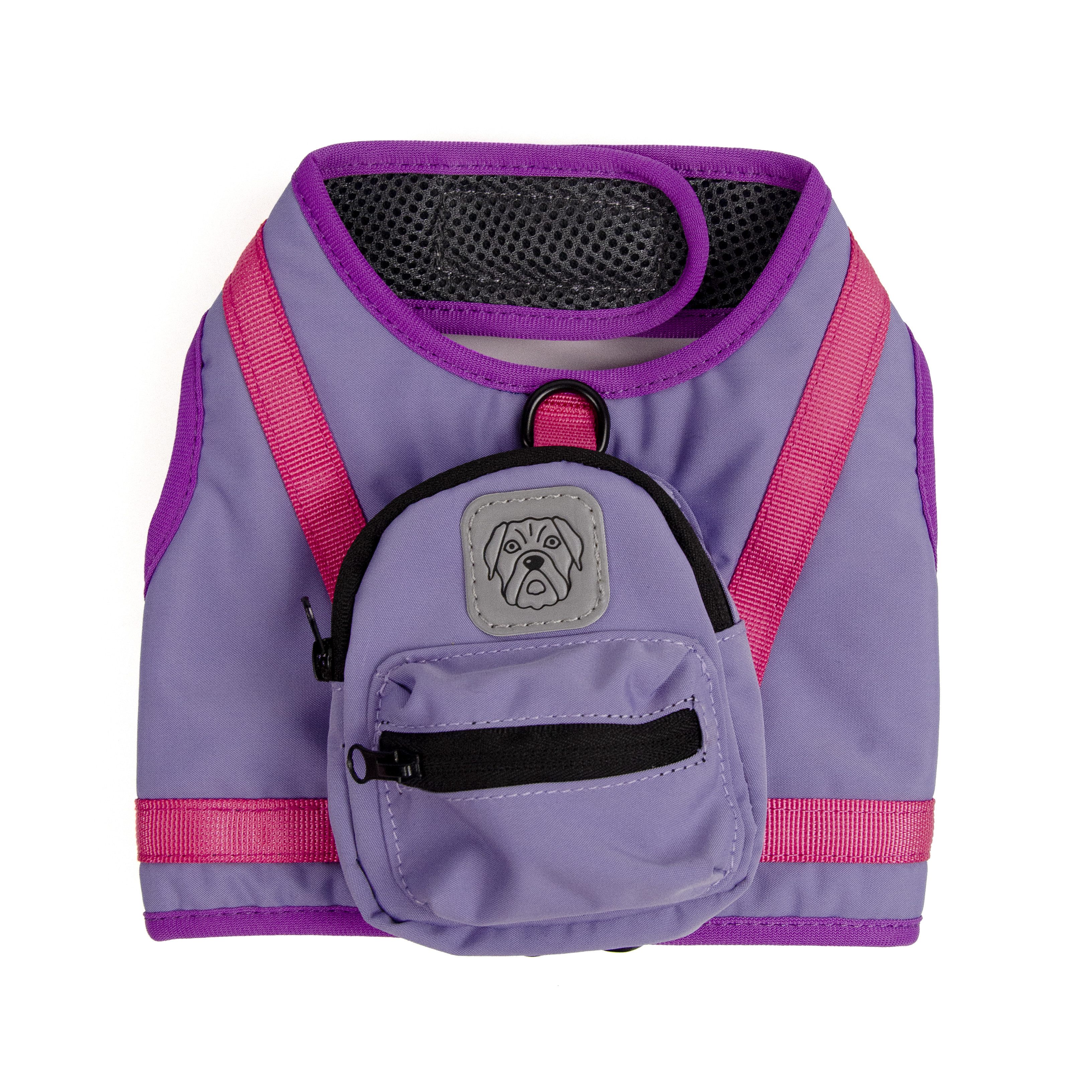 Solid Color Dog Harness with Storage Pouch | Polyester Material | Utility Pet Vest