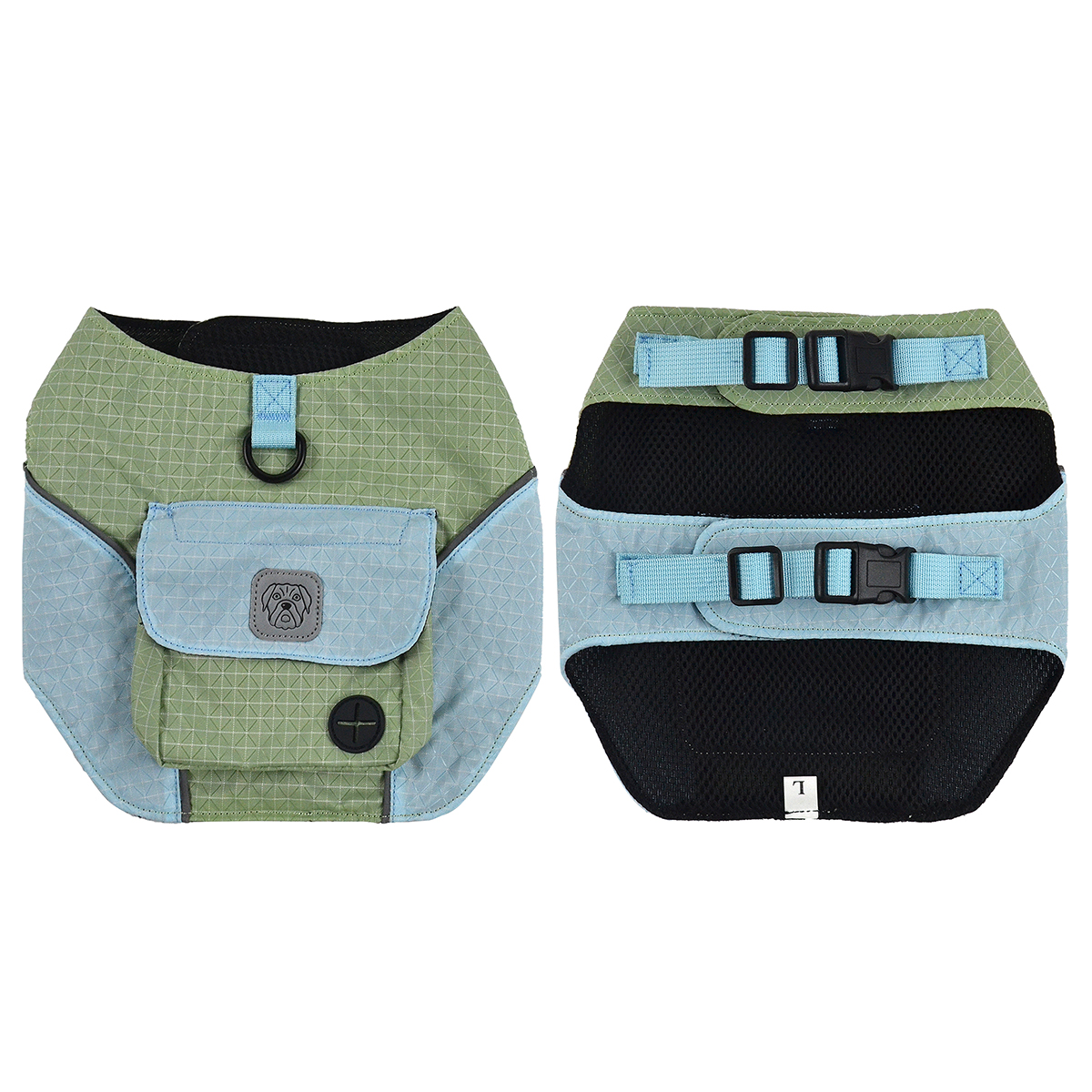 2-in-1 Outdoor Reflective Dog Harness with Pack | Multi-Function Pet Carrier Backpack