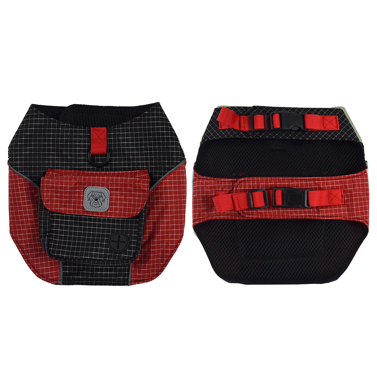 2-in-1 Outdoor Reflective Dog Harness with Pack | Multi-Function Pet Carrier Backpack