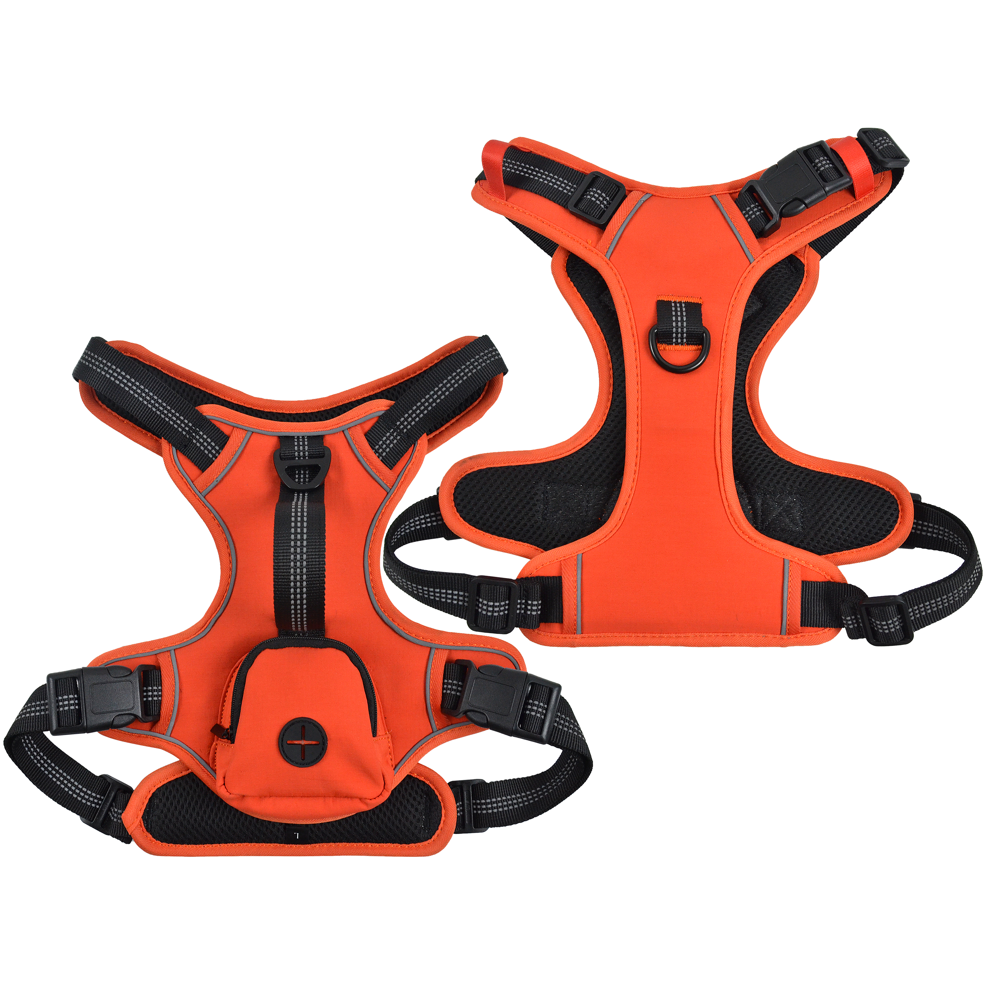Multi-Function Dog Harness with Storage Bag & Handle | Reflective & Anti-Pull