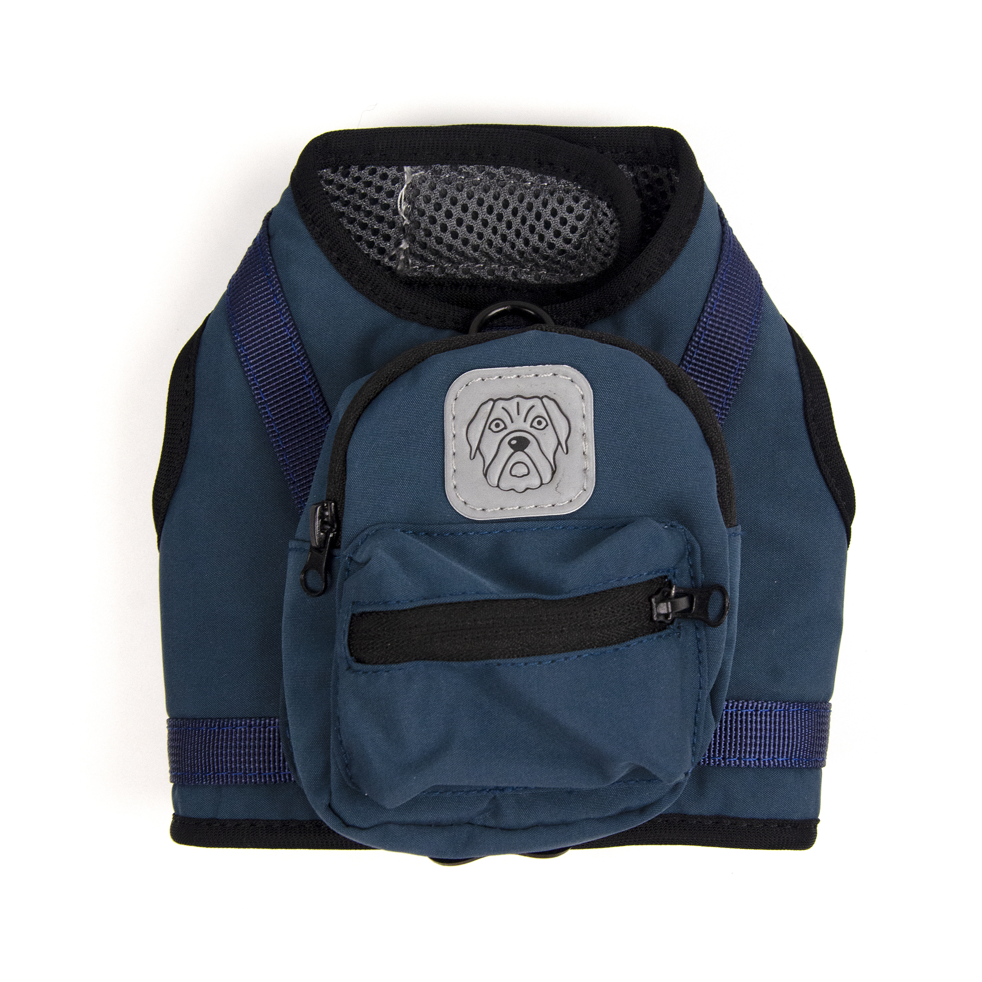 Solid Color Dog Harness with Storage Pouch | Polyester Material | Utility Pet Vest