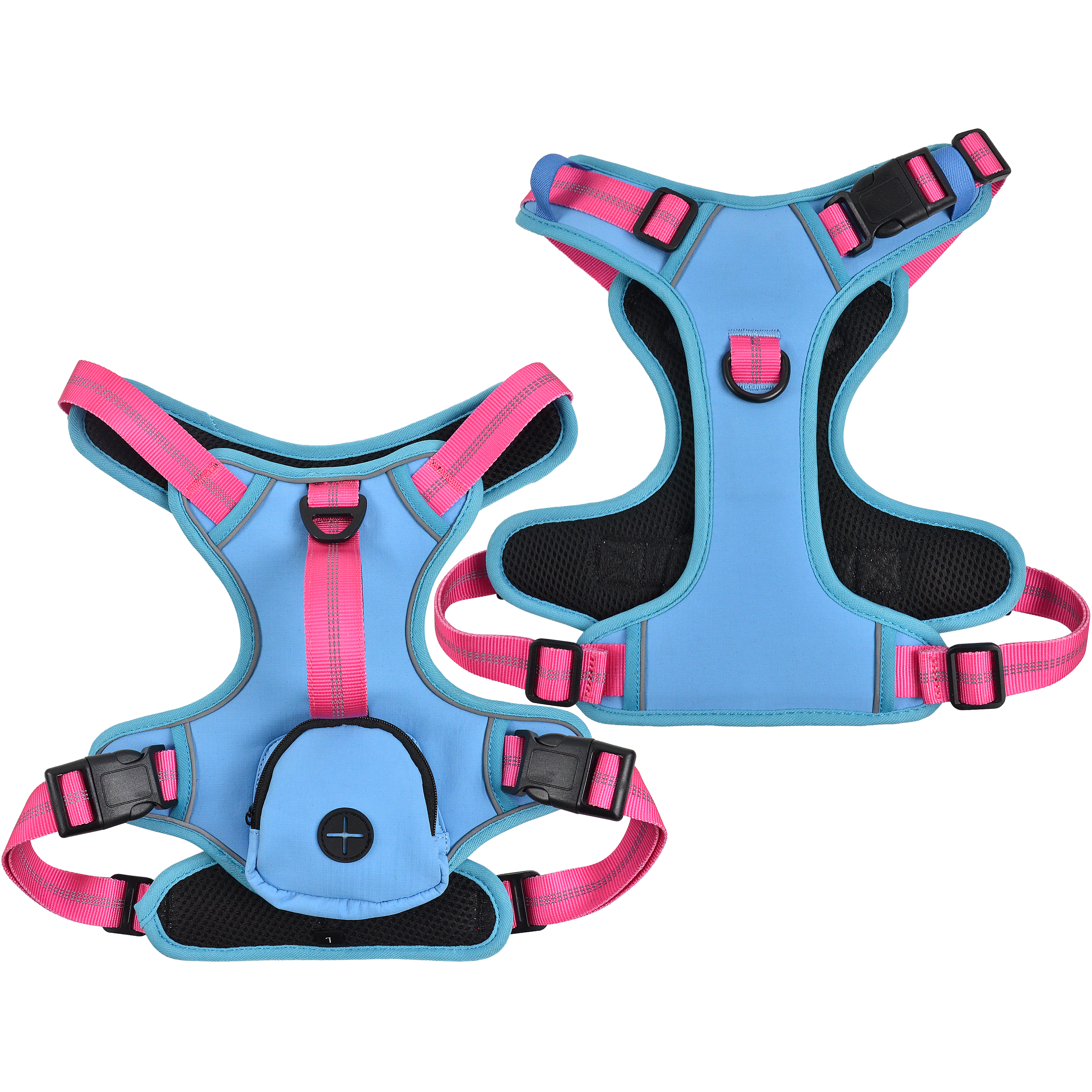 Multi-Function Dog Harness with Storage Bag & Handle | Reflective & Anti-Pull