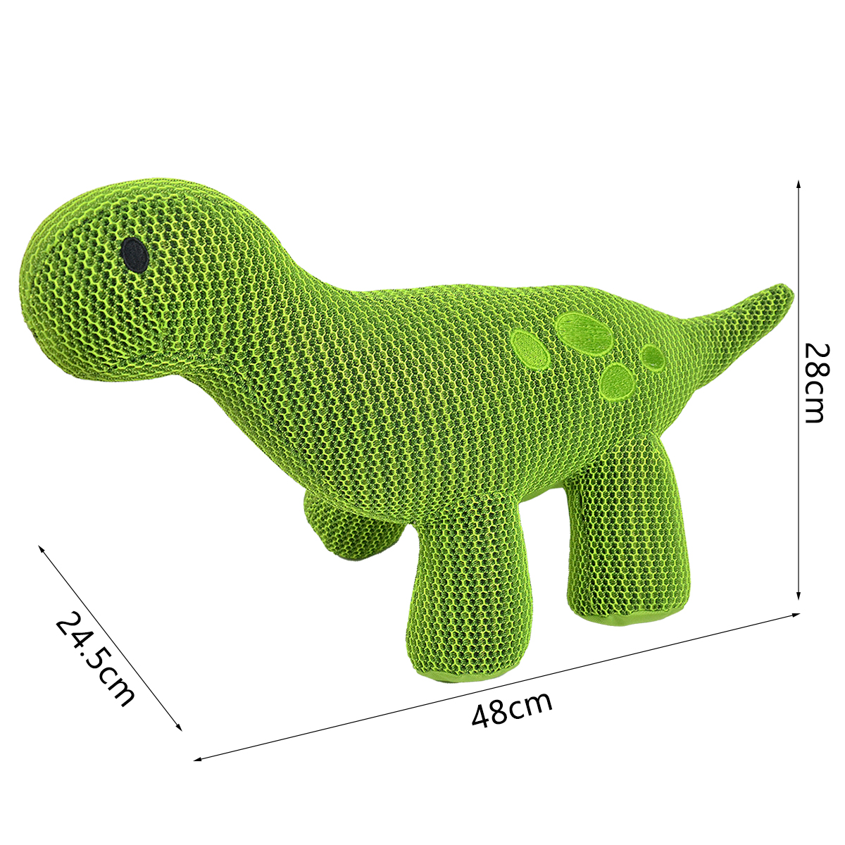 Honeycomb Mesh Dinosaur Dog Toy | Tear-Resistant, Squeaky & Chew-Proof